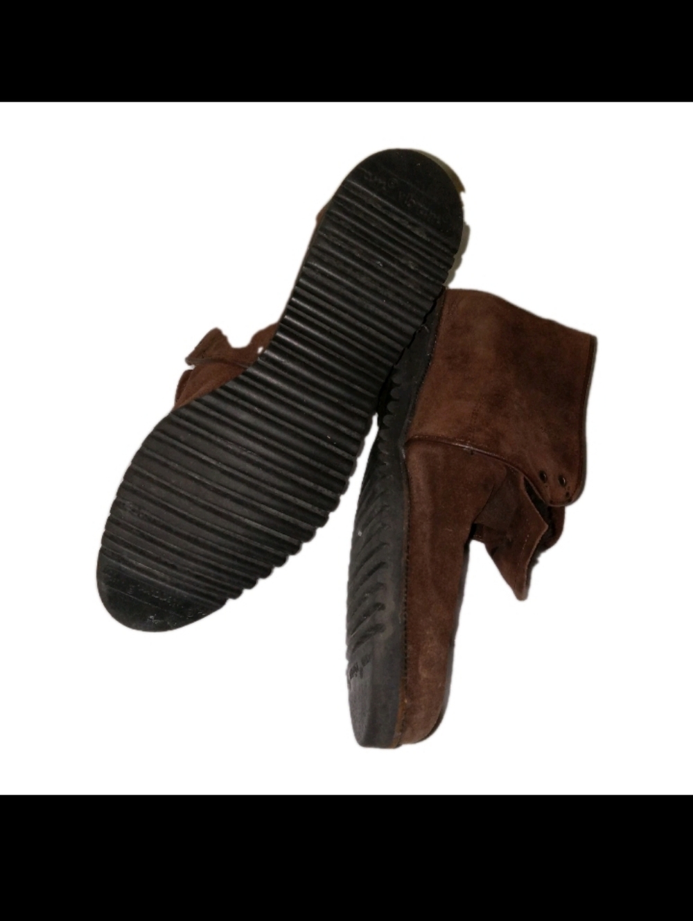 Vintage Salvatore Ferragamo Brown Suede Fur Lined Chukka Boots 6B - Picture 6 of 10